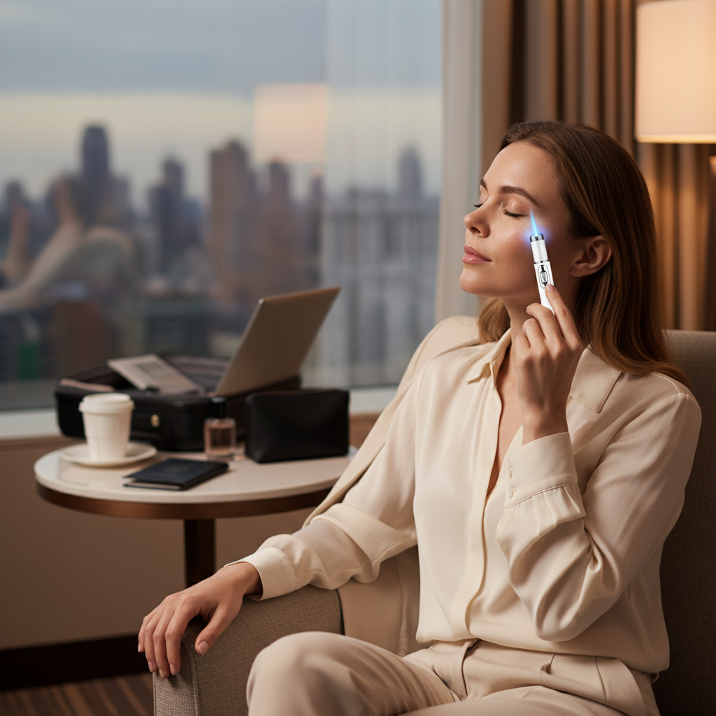 Masseur Yeux Lumière Bleue visage lisse